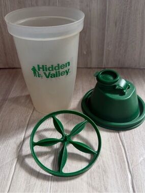 Vintage Hidden Valley Ranch Dressing Shaker Bottle Wheel & Lid Blender Mixer